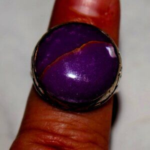 Size 9 Purple Turquoise Ring